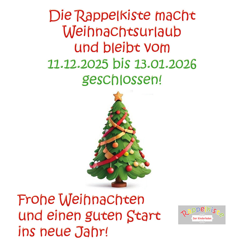 Frohe Weihnachten und einen guten Start ins neue Jahr wünscht die Rappelkiste!