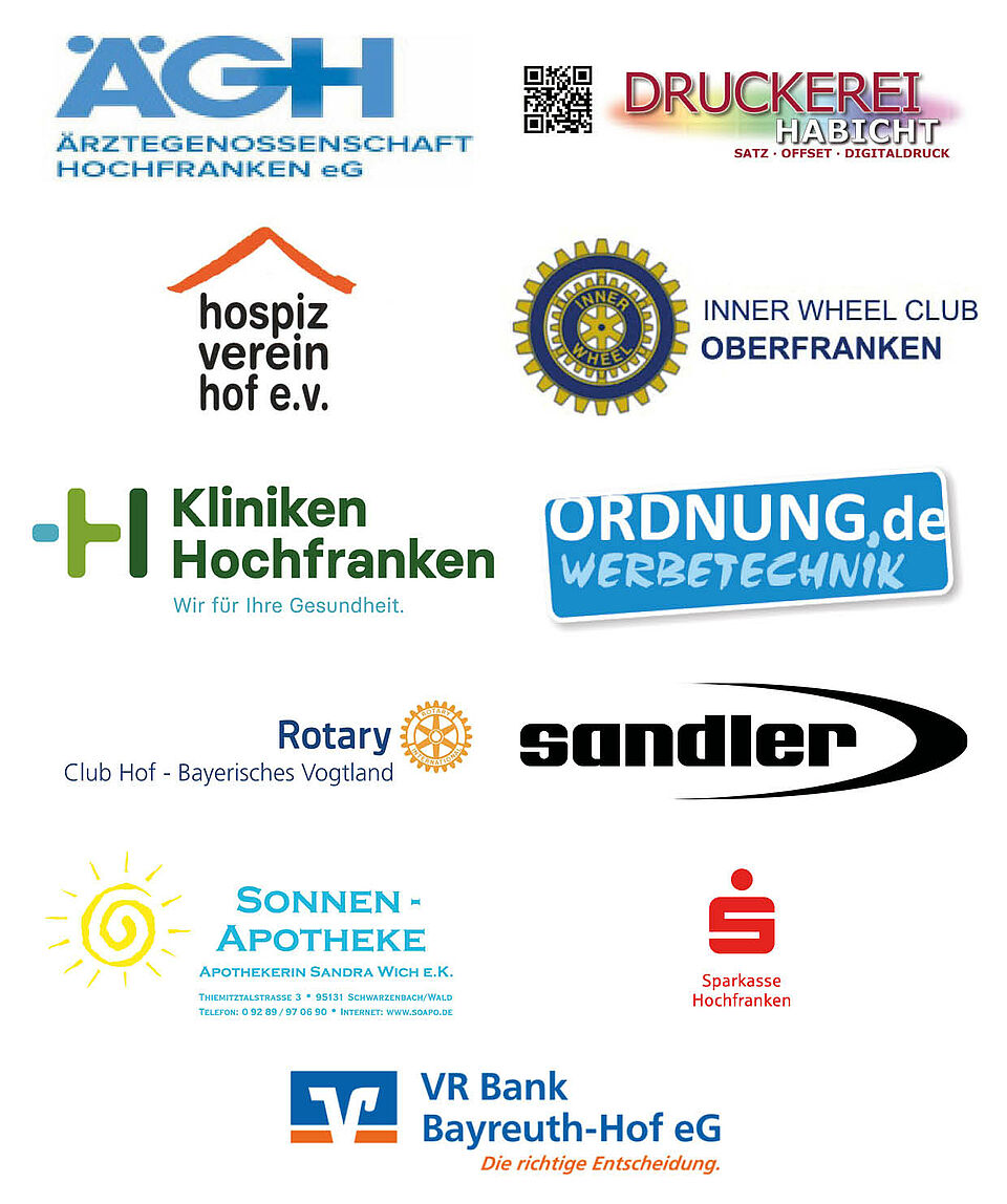 Logos von Sponsoren des Herzenswunsch Hospizmobils