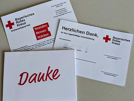Dankeschönkarte für neue Fördermitglieder