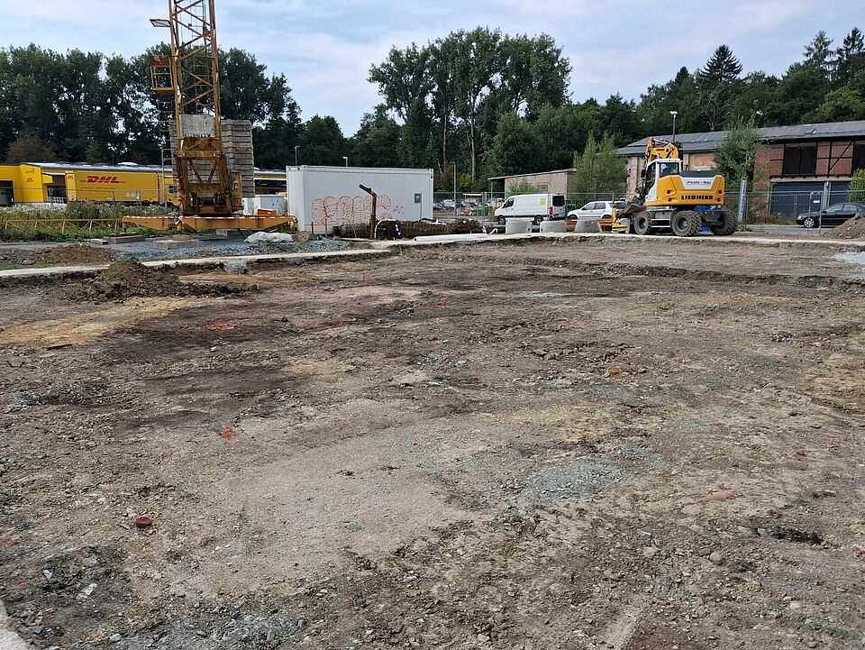 Blick auf das Fundament