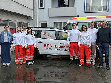 Das Team der Werber zusammen mit dem Geschäftsführer und der Ansprechpartnerin für Fördermitglieder im Kreisverband