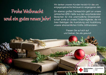Weihnachtsgruß des Kreisverbandes Hof