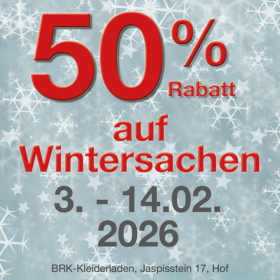 50 % Rabatt auf Wintersachen vom 3. bis 14.2.2026