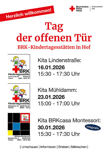 Termine Tag der offenen Tür in den Hofer Kitas