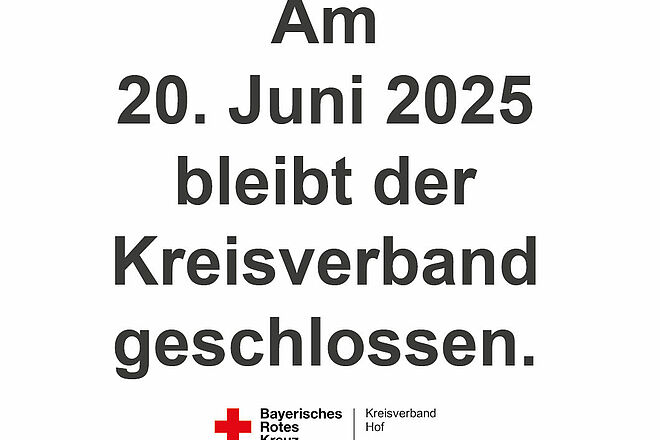Brückentag der Geschäftsstelle am 20. Juni 2025