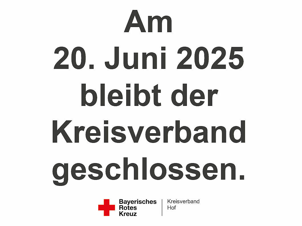 Brückentag der Geschäftsstelle am 20. Juni 2025