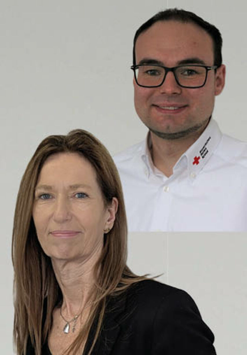 Angela Puchtler und Tobias Pastor vom Team Hausnotruf